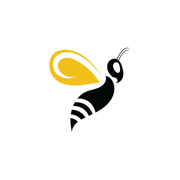 Natureza Bee Honey Logo Vector Imagem — Vetor de Stock