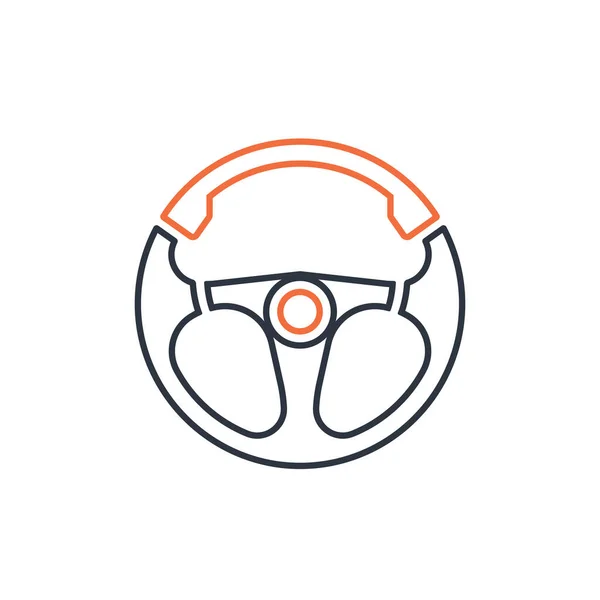 Steering Wheel Vector Image Logo — Stock Vector