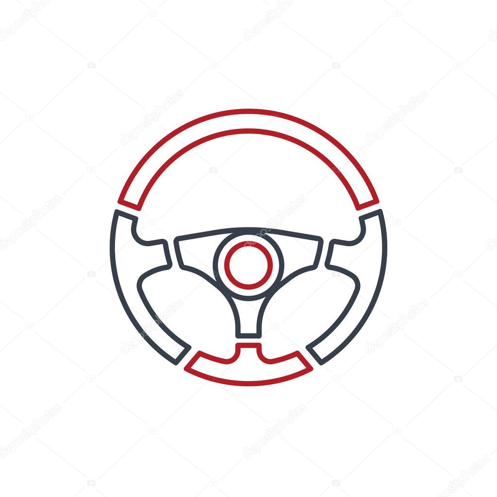 Steering Wheel vector image logo