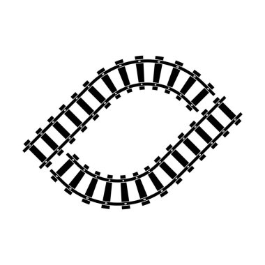Tren demiryolu vektör görüntüsü