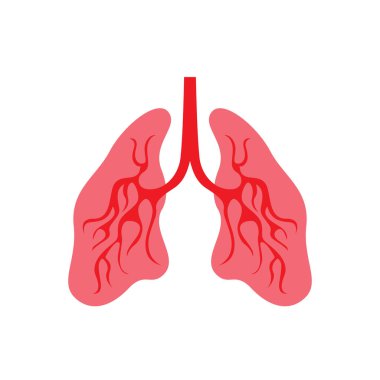 Human lung vector image template clipart