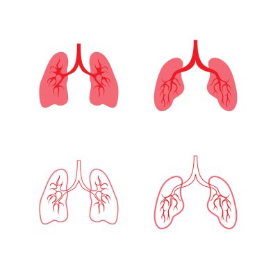 İnsan akciğer vektör resim şablonu