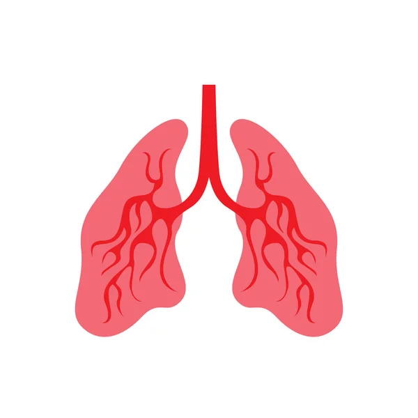 Plantilla Imagen Vector Pulmonar Humano — Archivo Imágenes Vectoriales