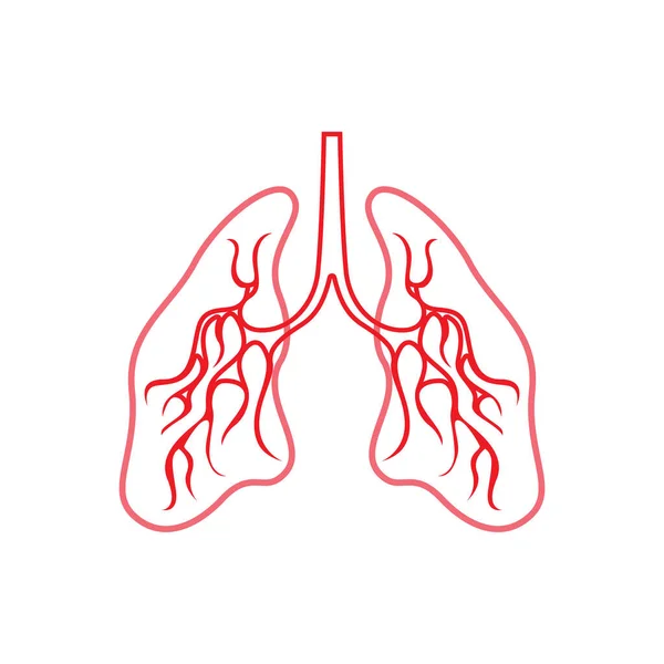 Human Lung Vector Image Template — Stock Vector