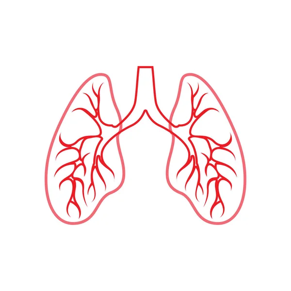 Plantilla Imagen Vector Pulmonar Humano — Vector de stock