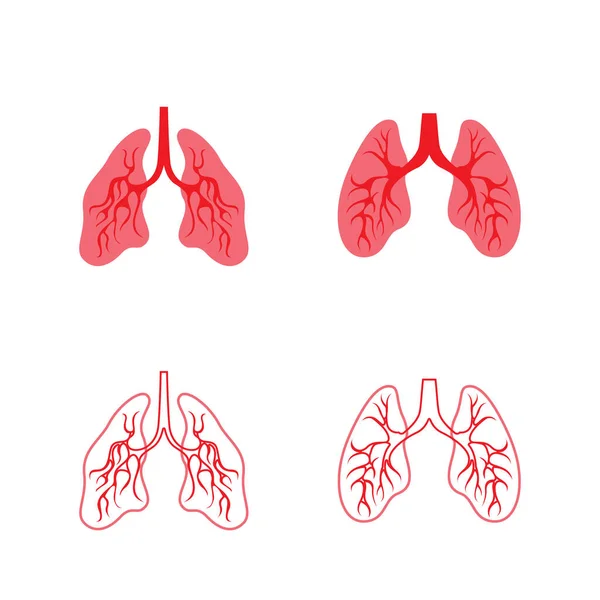 Modèle Image Vectorielle Pulmonaire Humaine — Image vectorielle