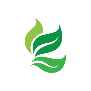 Yeşil yapraklı ekoloji doğa element vektörü