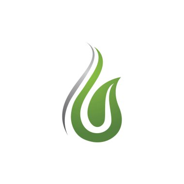 Yeşil yapraklı ekoloji doğa element vektörü