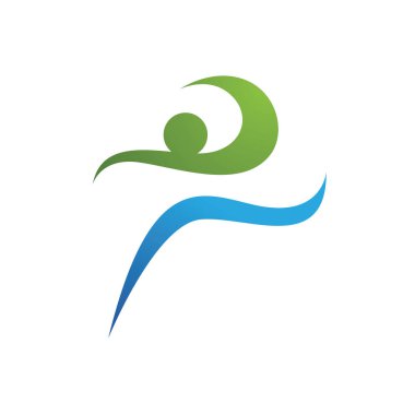 İnsan karakteri logosu çizim vektörü tasarımı