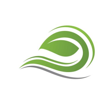 Yeşil yapraklı ekoloji doğa element vektörü