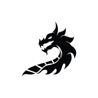 Dragon baş vektör resim logosu