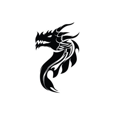 Dragon baş vektör resim logosu
