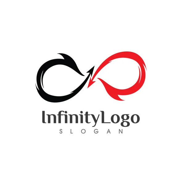 Sonsuzluk Tasarımı Vektör Simgesi Logo Şablonu Tasarımı — Stok Vektör