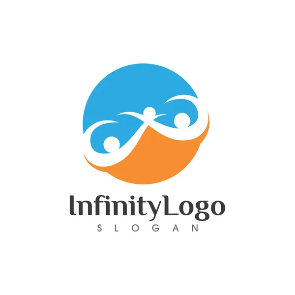 Infinity Familienpflege Vektor Symbol Abbildung Logo — Stockvektor