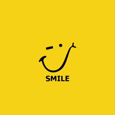 Gülümse logo şablonu Vektör resmi