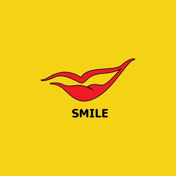 Sonrisa Logotipo Símbolo Imagen Vectorial — Vector de stock