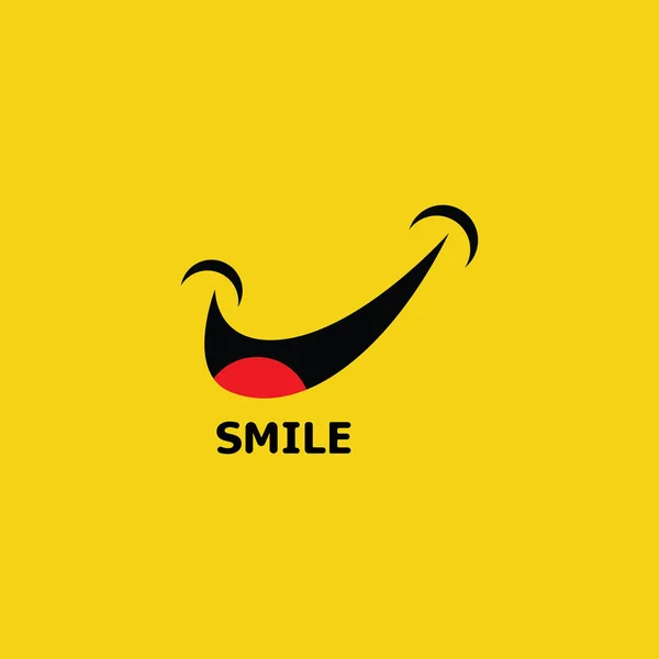 Sonrisa Logotipo Símbolo Imagen Vectorial — Vector de stock