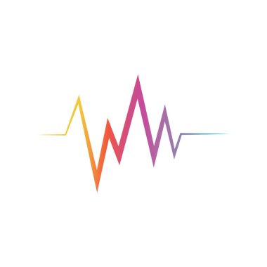 Ses dalgası logo şablonu vektörü