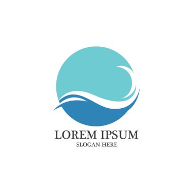 Dalga logosu ve sembol vektörü