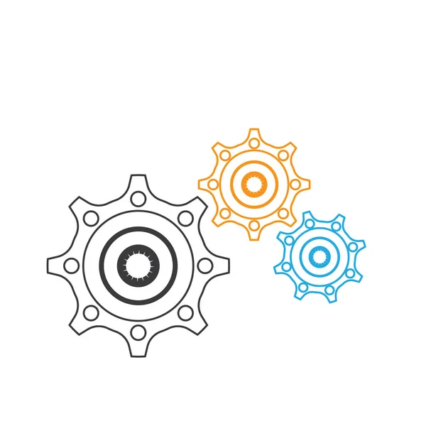 Gear Template Vektor Icon Illustration Design — Stockvektor