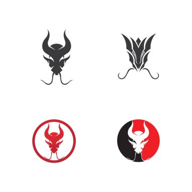 Dragon vektör resimleme logo şablonu