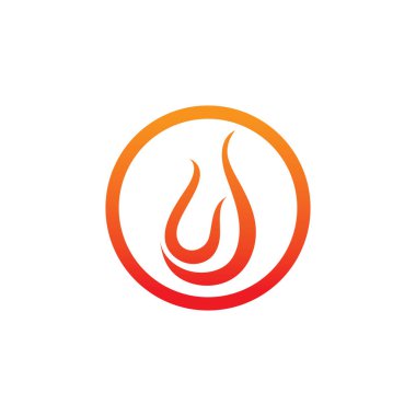 Ateş vektörü çizim şablonunu ateşle