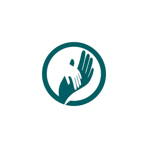 Logo Cura Delle Mani Icona Vettoriale Modello Business Vector — Vettoriale Stock