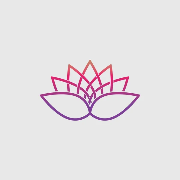 Lotus Blommor Design Logotyp Mall Ikon — Stock vektor