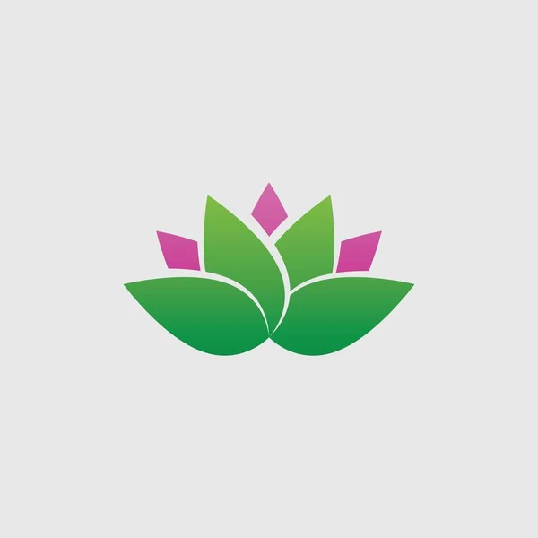 Lotus Flores Diseño Logo Plantilla Icono — Vector de stock