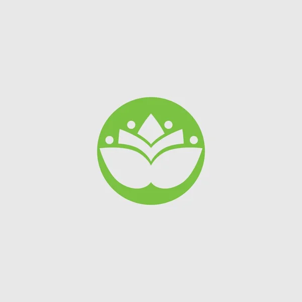 蓮の花のデザインロゴテンプレートアイコン — ストックベクタ