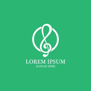 müzik tonları logo ve sembol vektörü