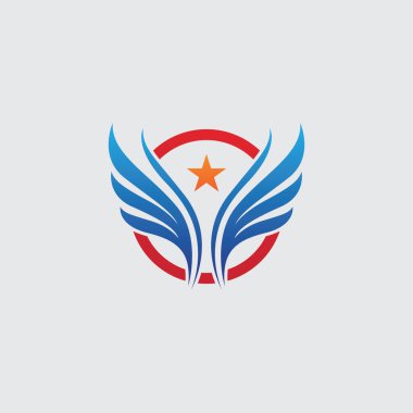 kanat logosu vektör illüstrasyon tasarımı