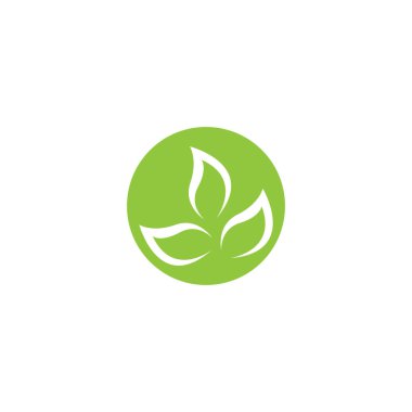 Yeşil ağaç yaprağı ekoloji doğa elementi vektörü logoları