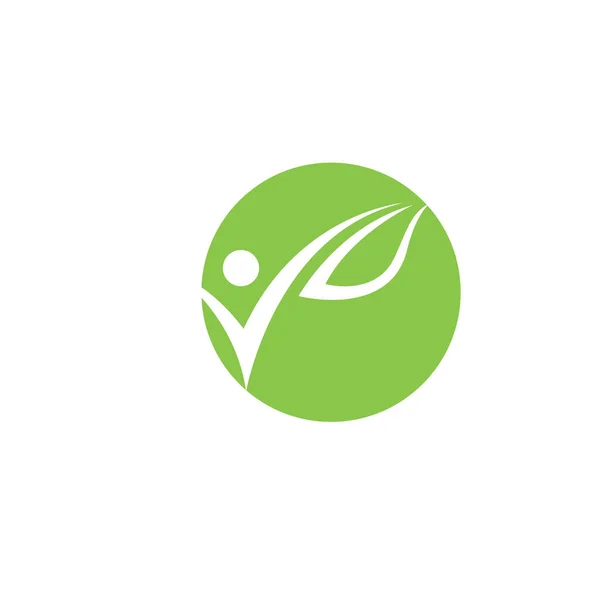 Logo Zielonego Liścia Drzewa Ekologia Element Przyrody Wektor — Wektor stockowy