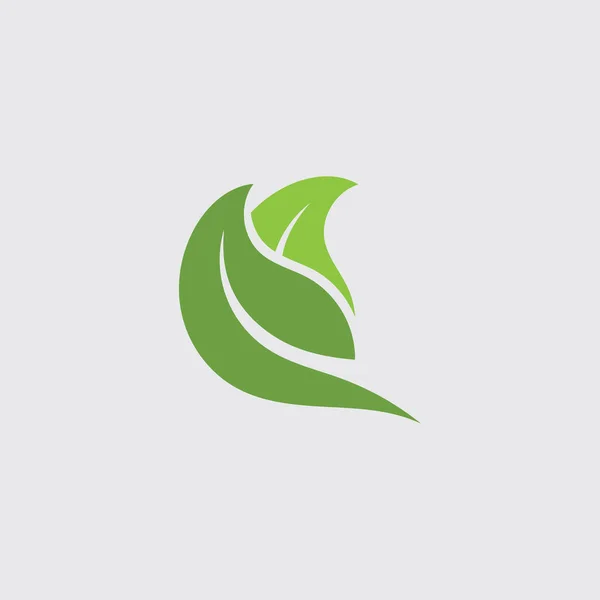 Eko Ikona Zielony Liść Wektor Ilustracja — Wektor stockowy
