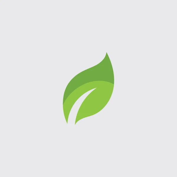Eco Icono Verde Hoja Vector Ilustración — Vector de stock