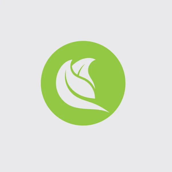 Eco Icono Verde Hoja Vector Ilustración — Vector de stock