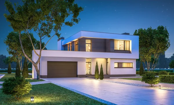 modern rahat ev 3D render