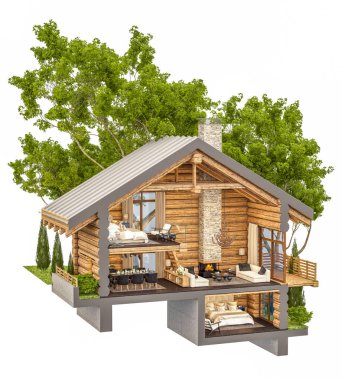chalet 3D işleme bölümü