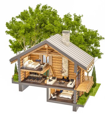 chalet 3D işleme bölümü