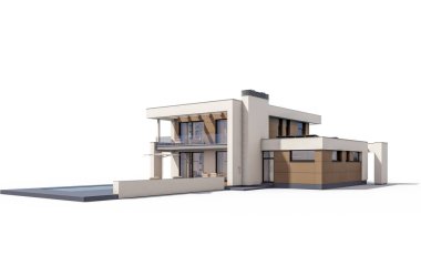 modern rahat ev 3D render