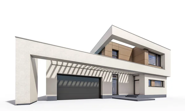 3D рендеринг современного уютного дома — стоковое фото