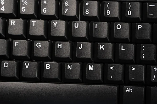 Közelkép Billentyűzet Egy Modern Laptop Vagy Számítógép Felülnézet Szóköz Szöveg — Stock Fotó