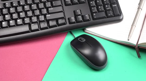 Bir bilgisayar klavyesi ve elektronik fare izole edildi.