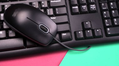 Bir bilgisayar klavyesi ve elektronik fare izole edildi.