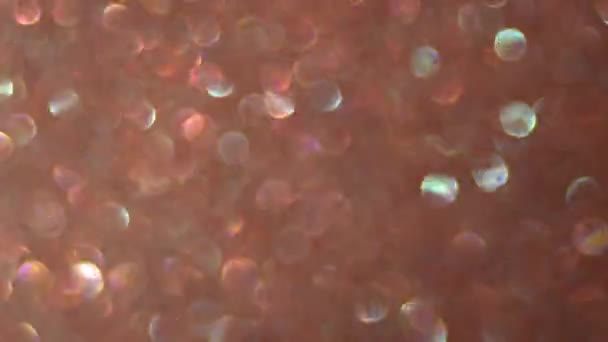 Размытое Абстрактное Фото Светлых Вспышек Блестящих Золотых Боке Огней Качестве — стоковое видео