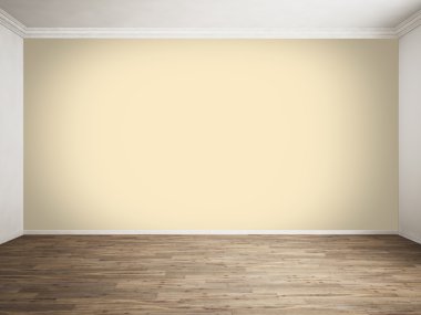 Modern parlak iç. 3D render