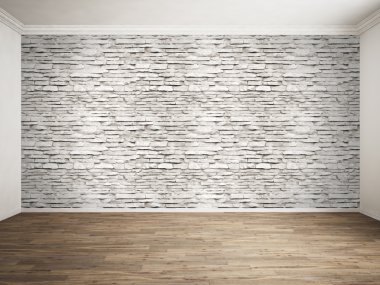 Modern parlak iç. 3D render