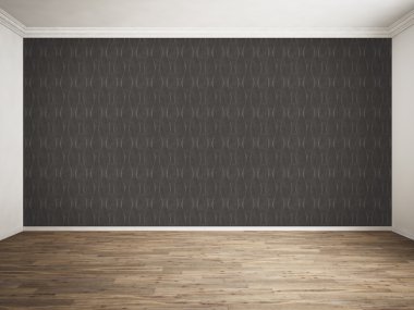 Modern parlak iç. 3D render