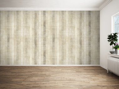 Modern parlak iç. 3D render